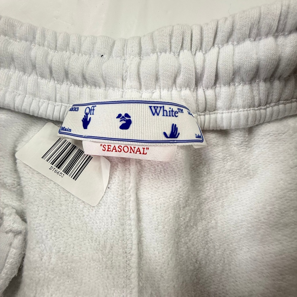 Off-White Caravaggio Arrows Graphic Sweatpants White Mens Streetwear Joggers - Picture 8 of 15
